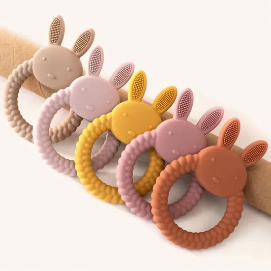 Soft Silicone Rabbit Baby Teether - Peekabox