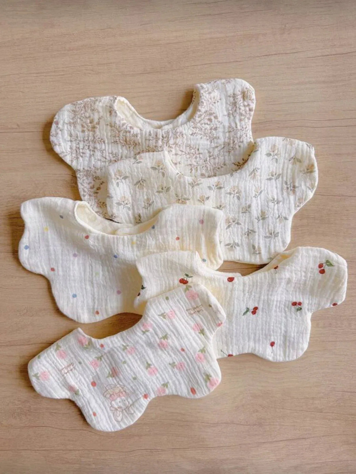Soft Cotton Baby Bibs (3‑Pack Random Color) - Peekabox