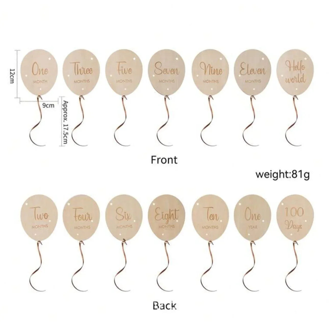 Baby Monthly Milestone Set - Peekabox