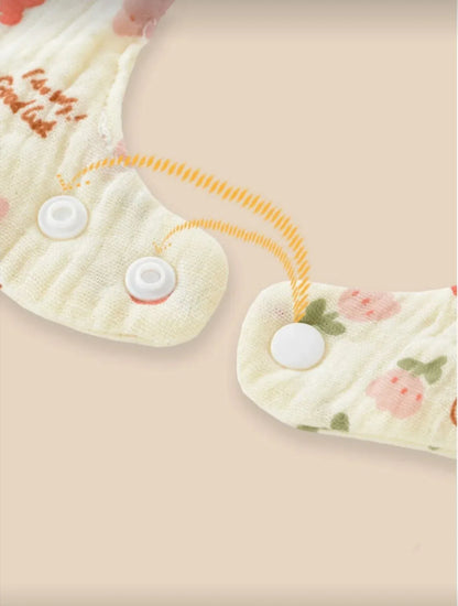 Soft Cotton Baby Bibs (3‑Pack Random Color) - Peekabox