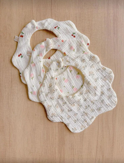 Soft Cotton Baby Bibs (3‑Pack Random Color) - Peekabox