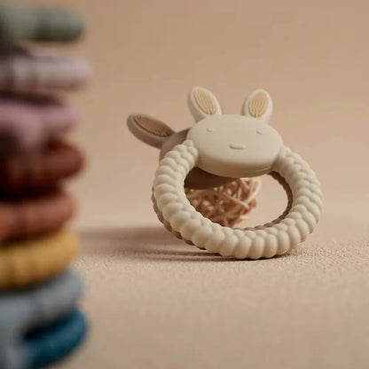 Soft Silicone Rabbit Baby Teether - Peekabox