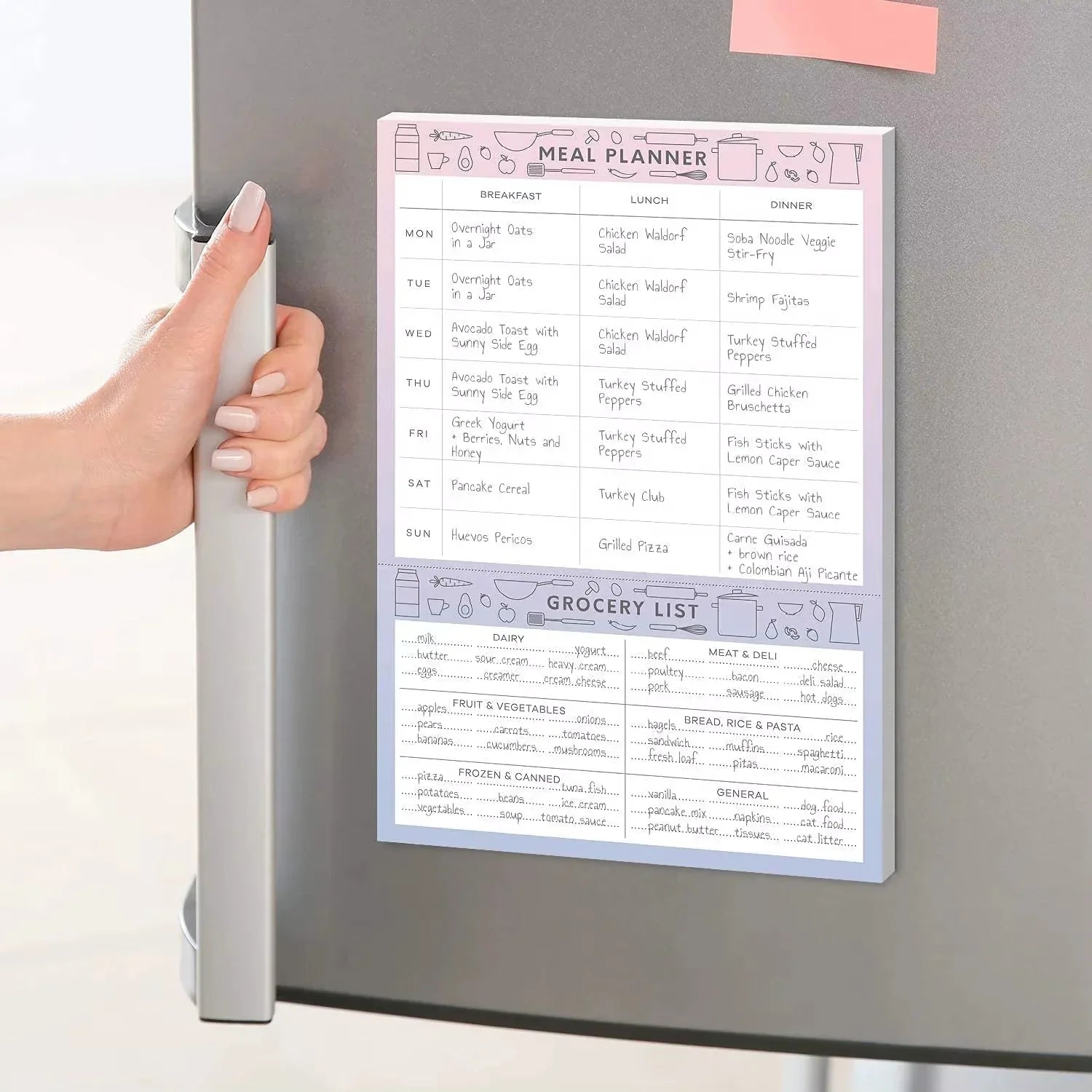 Magnetic Weekly Meal Planner Pad - Peekabox
