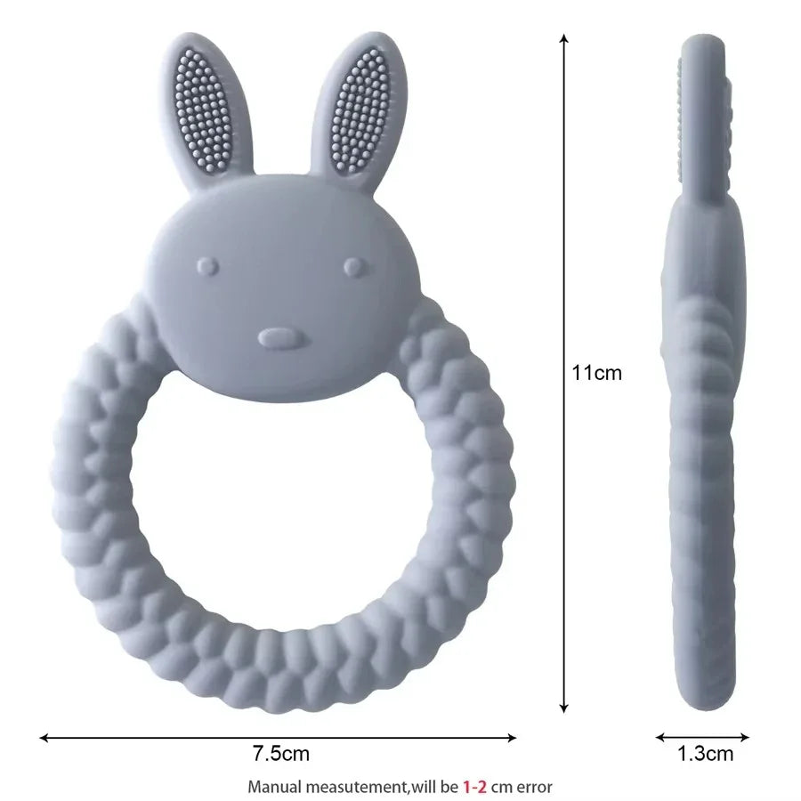 Soft Silicone Rabbit Baby Teether - Peekabox