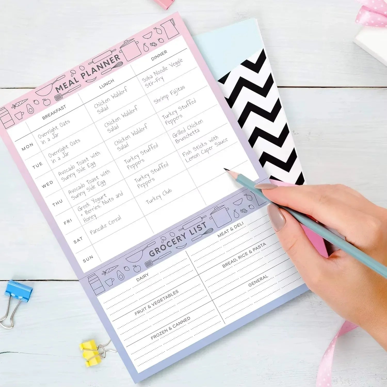 Magnetic Weekly Meal Planner Pad - Peekabox